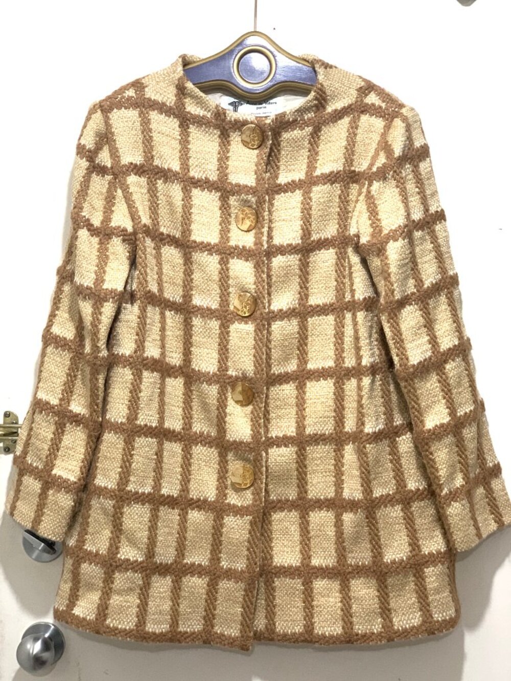 VINTAGE ANNE DE VILLERS PARIS FORMAL/CASUAL PLAID JACKETS SIZE M/L